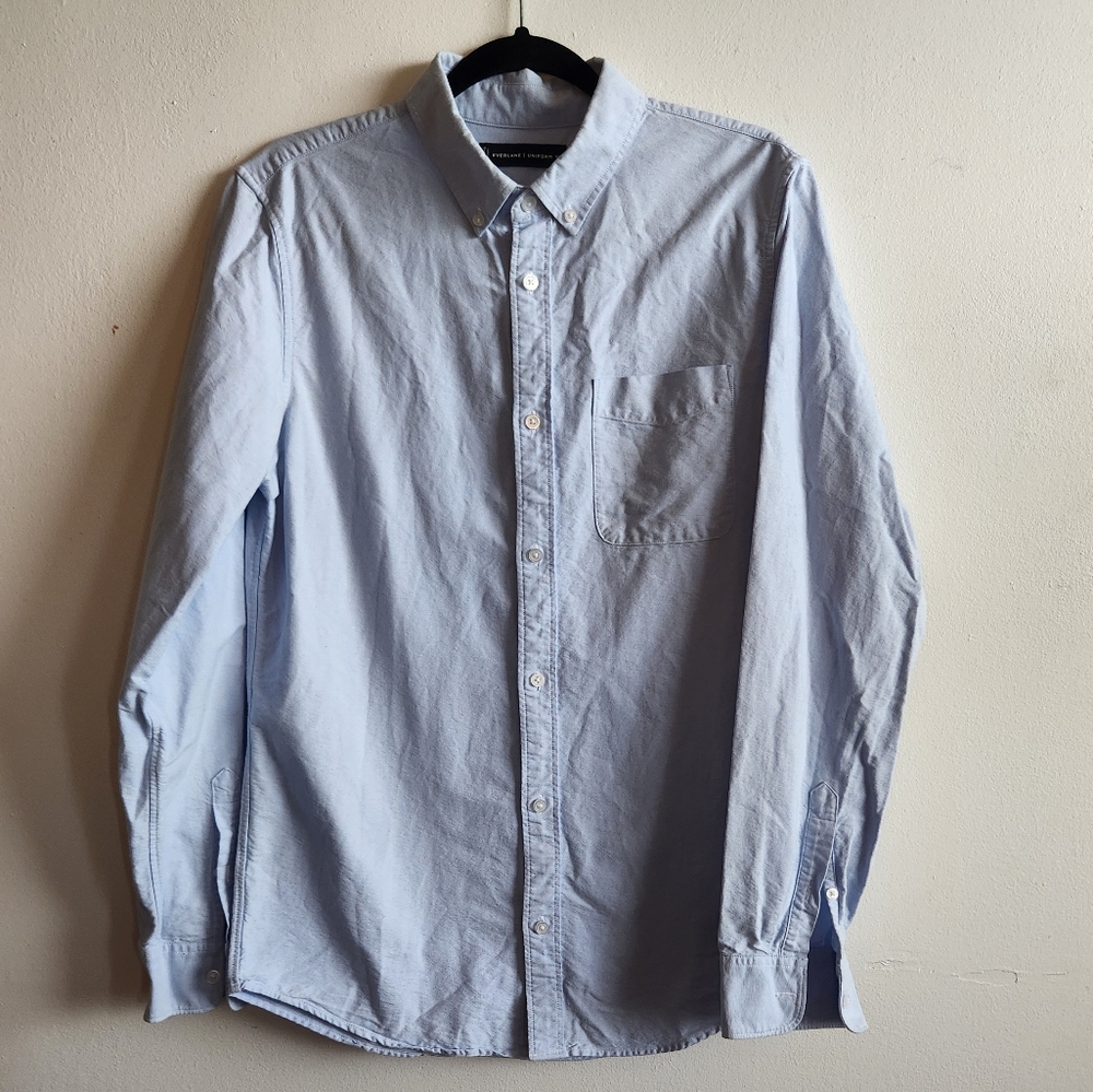 Everlane Uniform Standard Fit Japanese Oxford Shirt β Light Blue β Size M/T - Picture 2 of 5